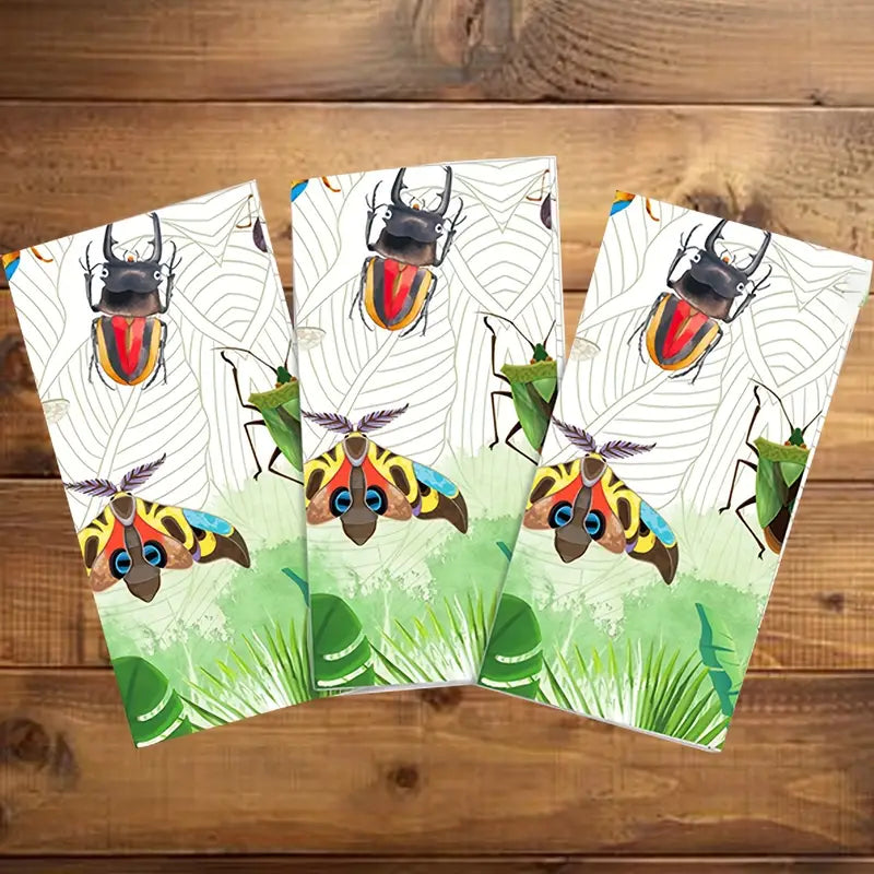 3PCS Fun Insect-Themed Waterproof Tablecloth - Perfect for Kids’ Parties, Nature Education, and Outdoor Gatherings - 220x130cm Extra-Large Size