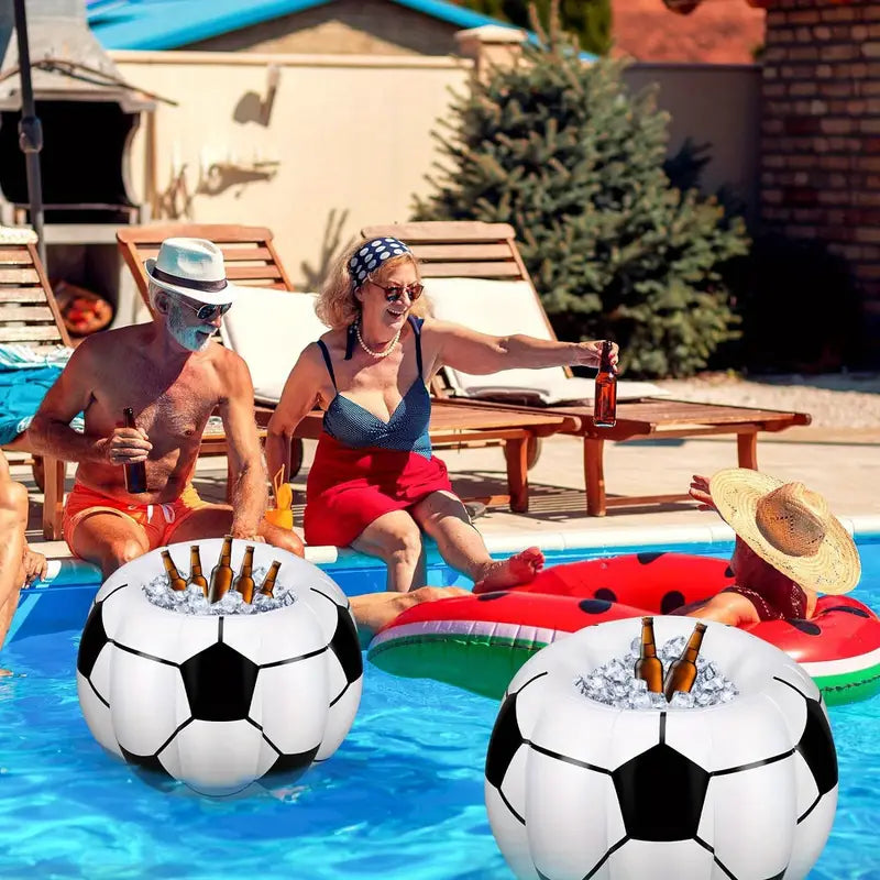 Inflatable Soccer Ball Cooler – Large Floating Beverage Ice Bucket for Pool Parties, BBQs, Tailgating & Outdoor Fun