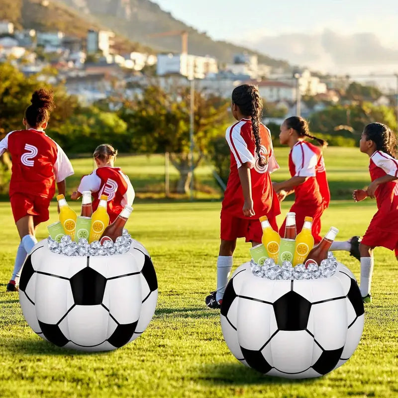 Inflatable Soccer Ball Cooler – Large Floating Beverage Ice Bucket for Pool Parties, BBQs, Tailgating & Outdoor Fun