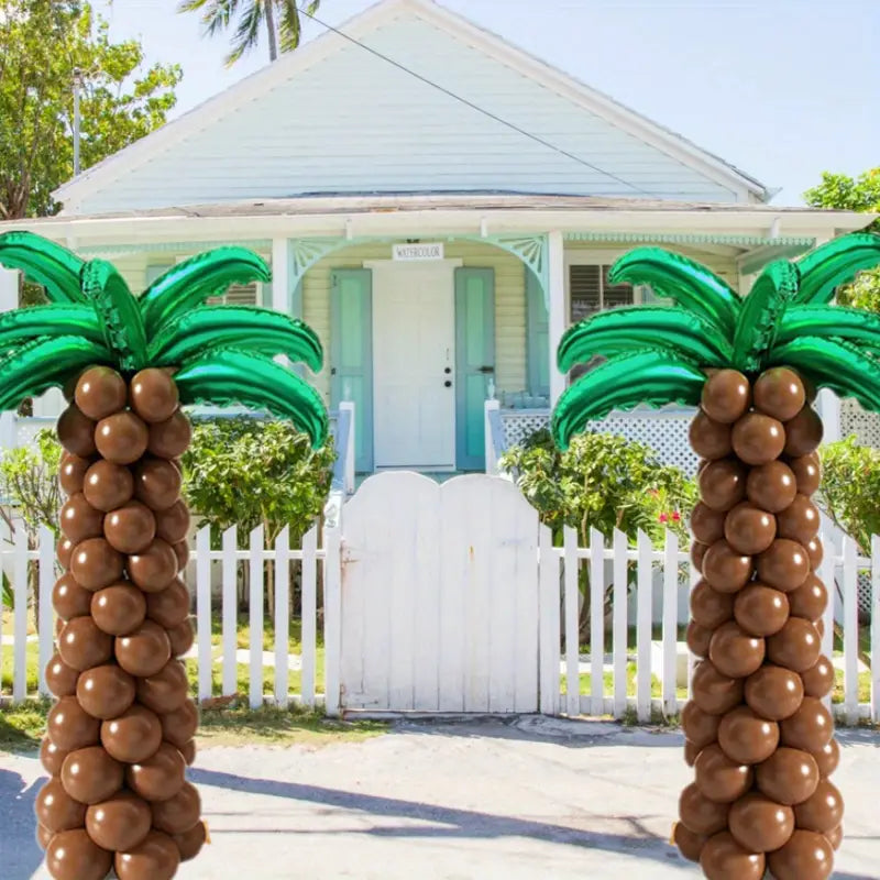 tropical balloon palm trees for luau or summer party outdoor decoration