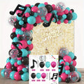 musical note birthday balloon garland for party backdrop decoration