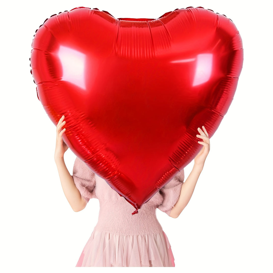 12 PCS 32-Inch Red Heart Foil Balloon – Large Size, Perfect for Valentine’s Day, Weddings, Anniversaries, and Romantic Celebrations