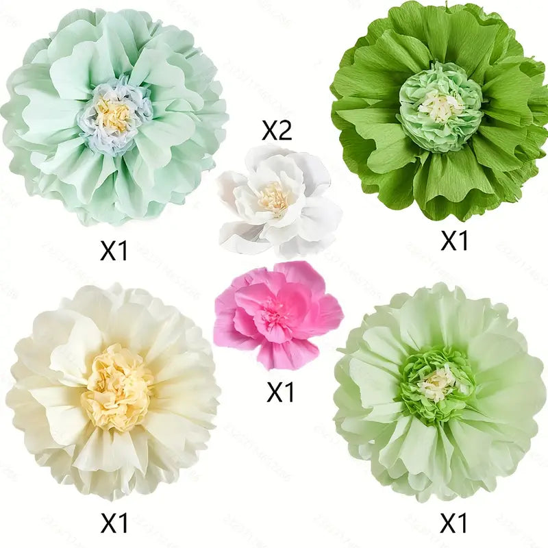 paper flower showing realistic handmade details for decoration.