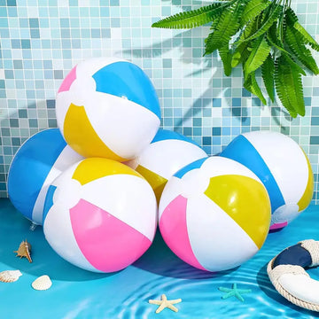 10 Pack Inflatable Beach Balls – Colorful Pool Party Toys for Kids & Adults, Fun Summer Water Games, Outdoor & Indoor Play, 12-Inch Classic Beach Balls