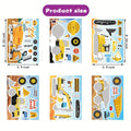 Product size chart showing each sticker sheet measures 8.26 x 5.9 inches