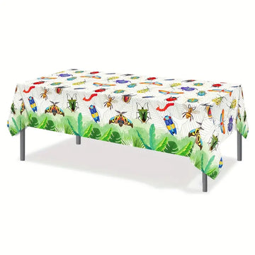 3PCS Fun Insect-Themed Waterproof Tablecloth - Perfect for Kids’ Parties, Nature Education, and Outdoor Gatherings - 220x130cm Extra-Large Size