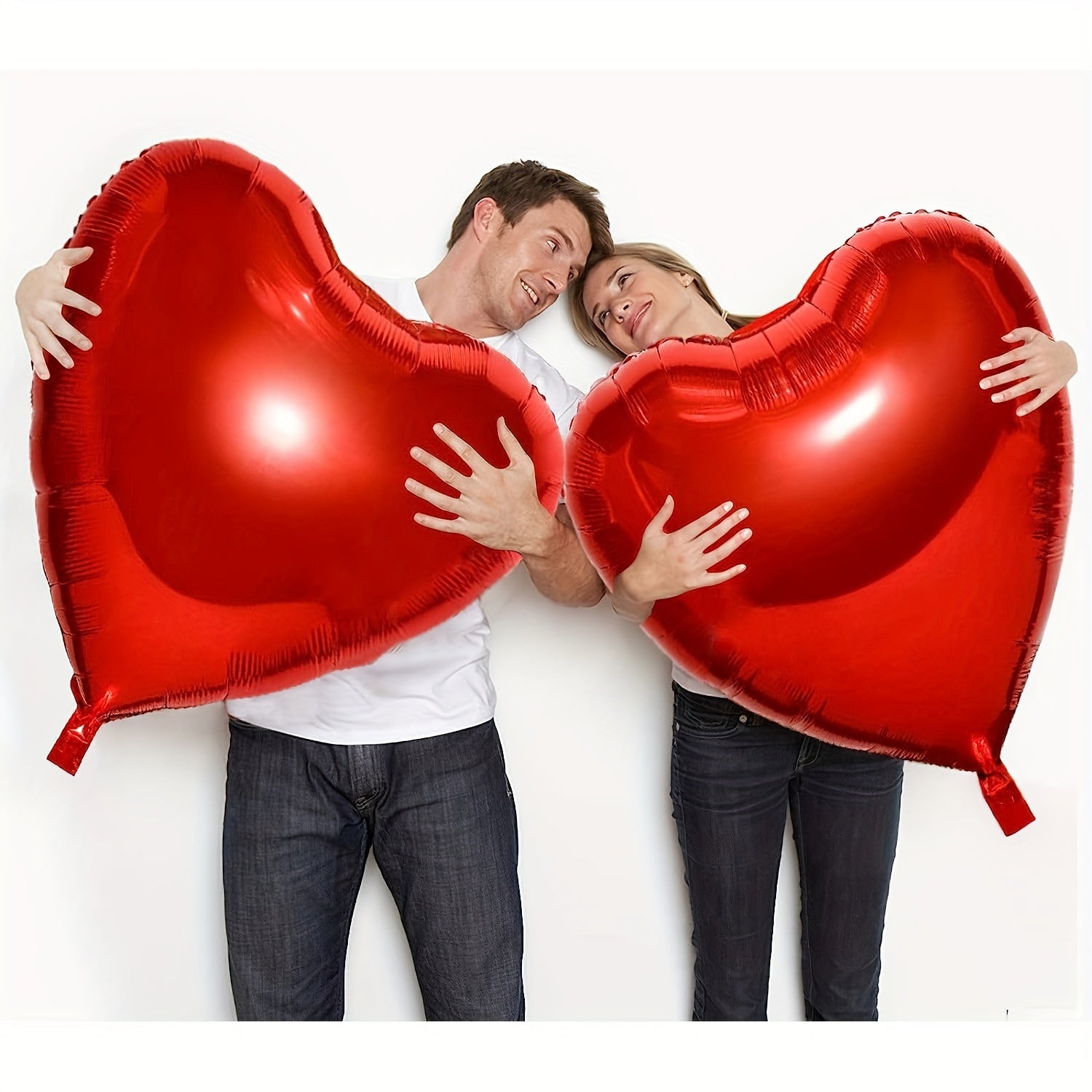 12 PCS 32-Inch Red Heart Foil Balloon – Large Size, Perfect for Valentine’s Day, Weddings, Anniversaries, and Romantic Celebrations