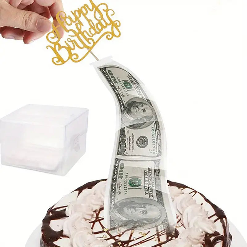 One Set Cake Money Surprise Box - Hidden Money Cake Pull Out Kit | Birthday Cake Money Gift Decoration