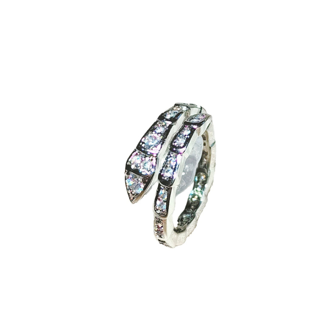 Snake Wrap Ring – Adjustable Gold & Silver CZ Statement Ring | Serpent Jewelry for Women