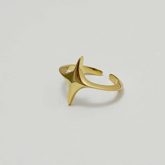 S925 Sterling Silver Adjustable Star Ring - Minimalist Aurora-Inspired Statement Jewelry