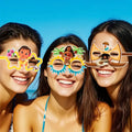 Moana character glasses for kids and adults at a birthday party or tropical luau.