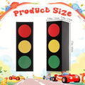 Traffic light box decor for race-themed birthday party